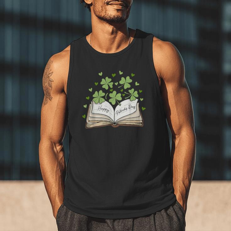 St Patricks Day Book Lover Librarian Reading Saint Pattys Men Tank Top