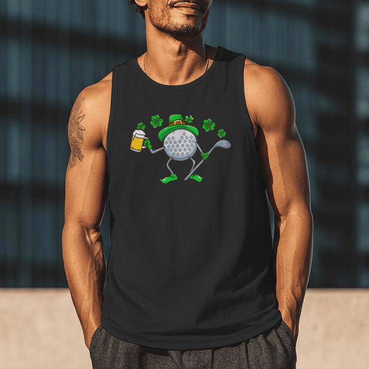 St Patricks Day Golf Golfing Irish Golfer Beer Humor Men Dad Men Tank Top