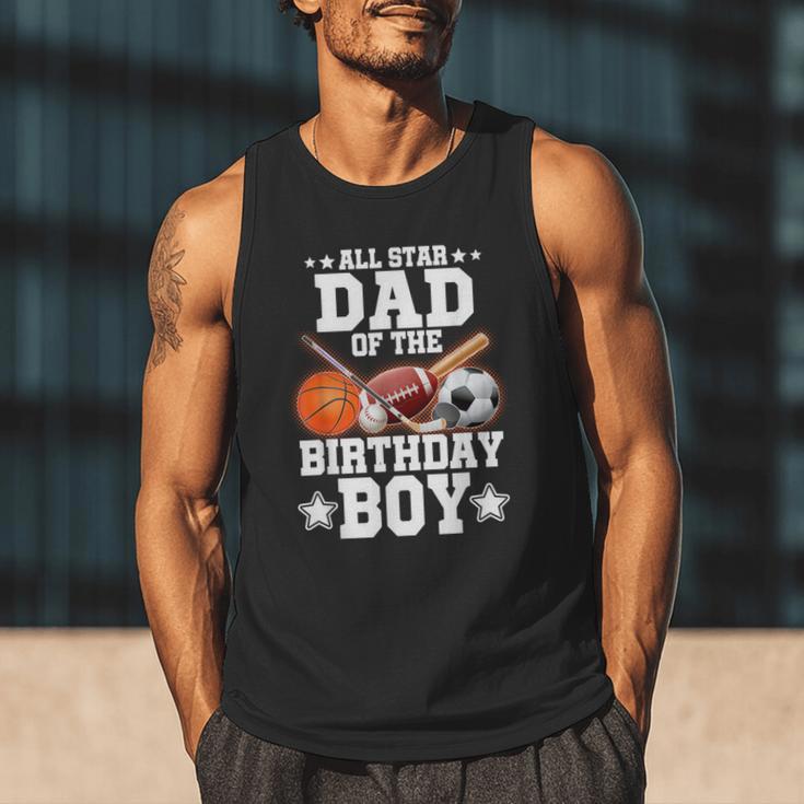 All Star Dad Of The Birthday Boy Basketball Soccer Sport Men Tank Top