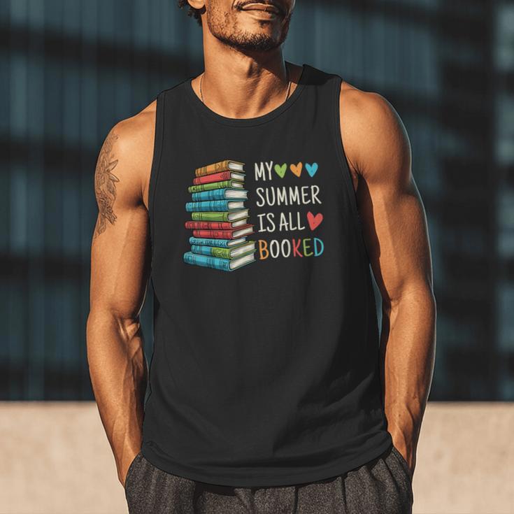 My Summer Is All Booked Book Reading Book Lover Men Tank Top