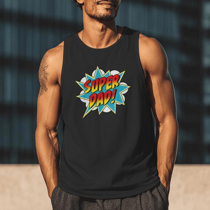 Super Dad Comic Book Superhero Father's Day Men Tank Top