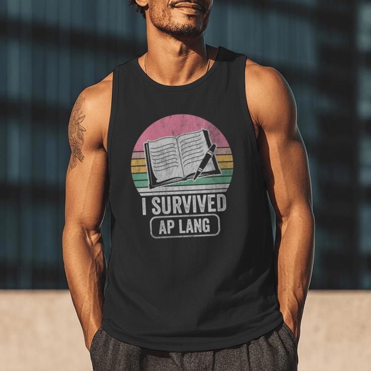 I Survived AP Lang Retro Book Graphic Men Tank Top