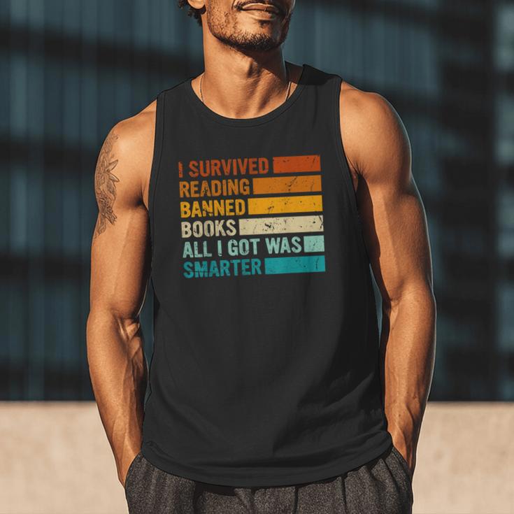 I Survived Reading Banned Books All I Got Was Smarter Men Tank Top