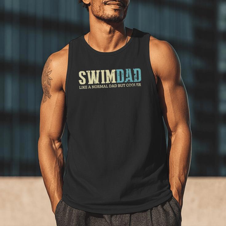 Swim Dad Like A Normal Dad But Cooler Shirt Swimer Dad Men Tank Top