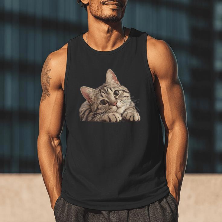 Tabby Cat Mom Dad Pet Shop Tabby Cats Kitten Tabby Cat Men Tank Top
