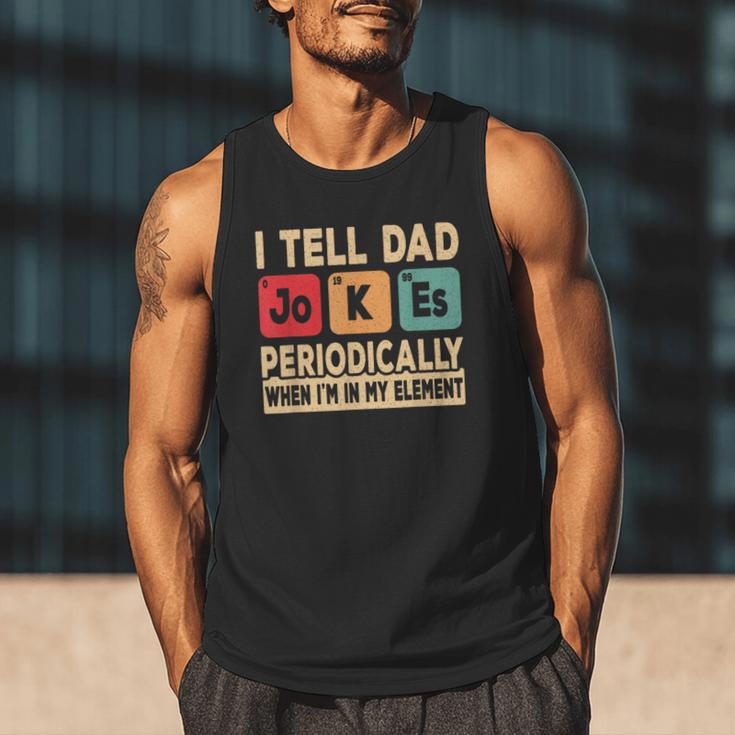 I Tell Dad Jokes Periodically Retro Papa Fathers Day Men Men Tank Top