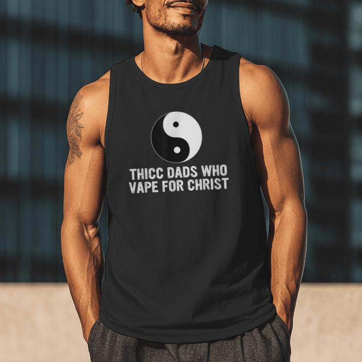 Thicc Dads Who Vape For Christ Father Day Men Tank Top