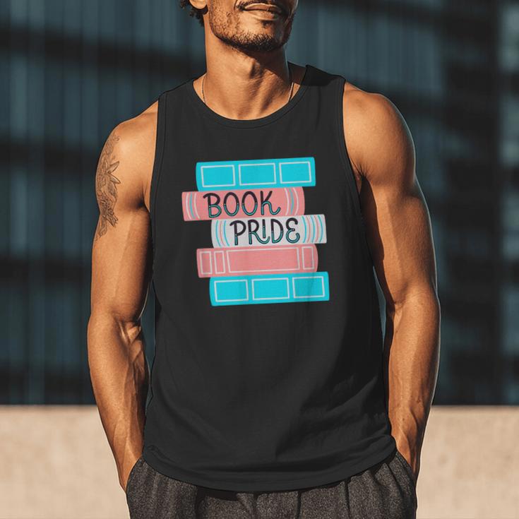 Threadless Grey Sky Chai Trans Book Pride Graphic Men Tank Top