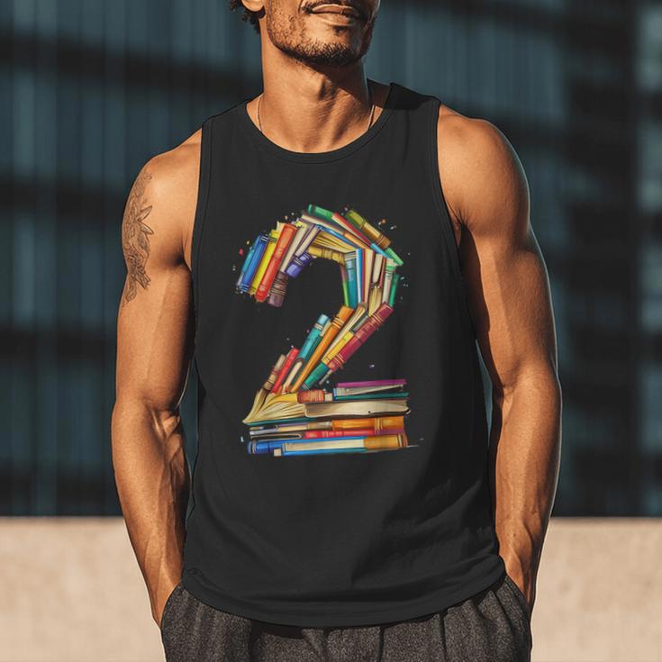 Toddler 2nd Birthday Books Themed 2 Year Old Boys Kids Girls Men Tank Top Toddler 2nd Birthday Books Themed 2 Year Old Boys Kids Girls Men Tank Top