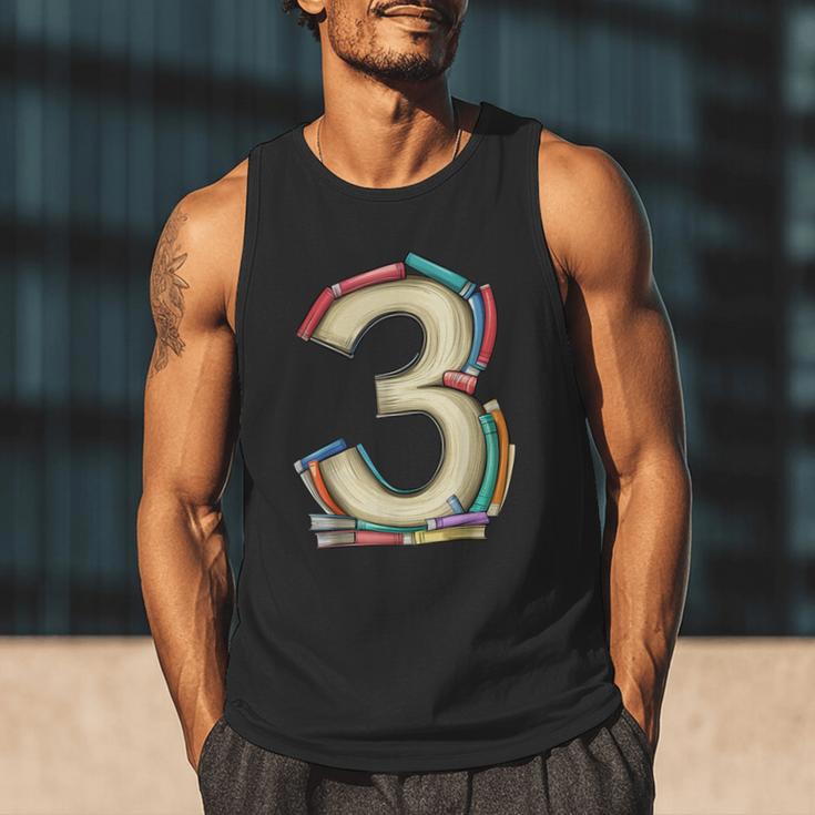 Toddler 3rd Birthday Books Themed 3 Year Old Boys Kids Girls Men Tank Top