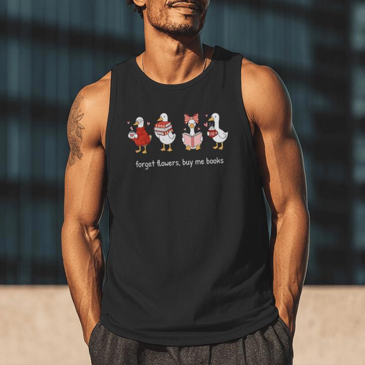 Valentine Goose Forget Flowers Buy Me Books Bookish Quote Men Tank Top Valentine Goose Forget Flowers Buy Me Books Bookish Quote Men Tank Top