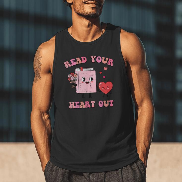 Valentines Day Book Read Your Heart Out Women Men Kids Men Tank Top