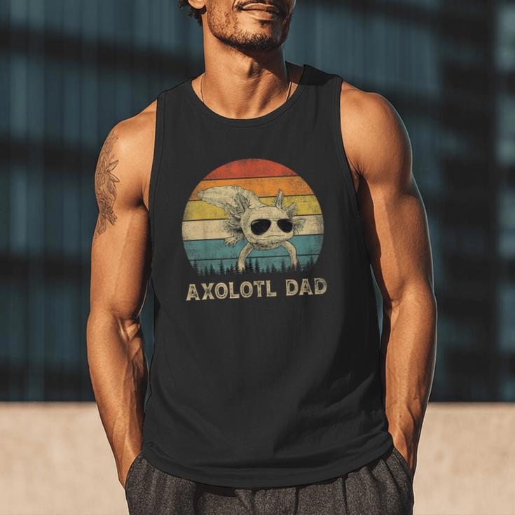 Vintage Axolotl Dad Axolotl Lovers Daddy Father's Day Men Tank Top