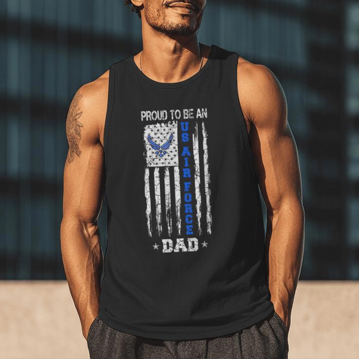 Vintage USA Flag Proud To Be An US Air Force Dad Men Tank Top
