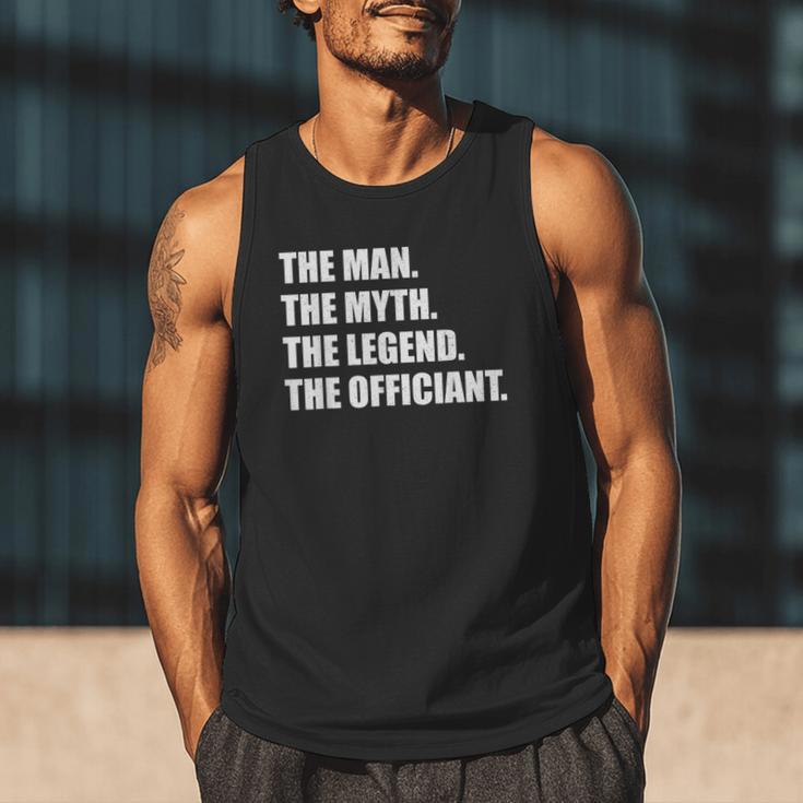 Wedding Officiant Art For Men Dad Ordained Minister Men Tank Top
