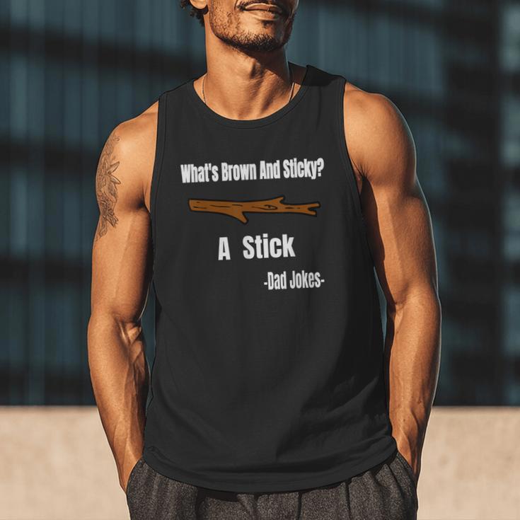 What's Brown And Sticky A Stick -Dad Jokes- Men Tank Top