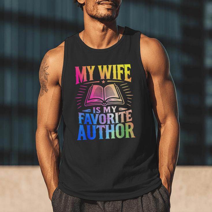 My Wife Is My Favorite Author Book Writer Writing Husband Men Tank Top