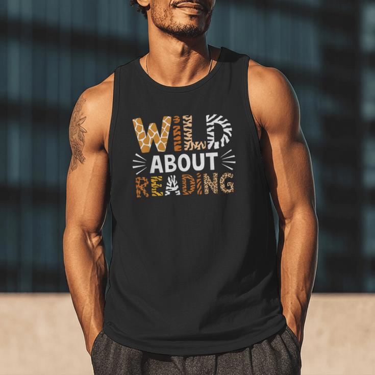 Wild About Reading Animal Bookworm Library Book Lover Reader Men Tank Top Wild About Reading Animal Bookworm Library Book Lover Reader Men Tank Top