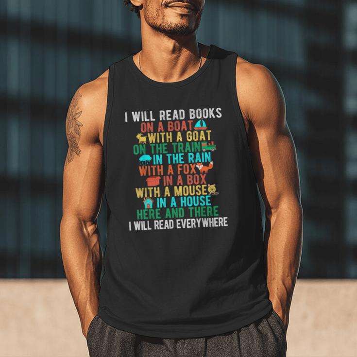 I Will Read Book On Boat Words For Kids Men Tank Top