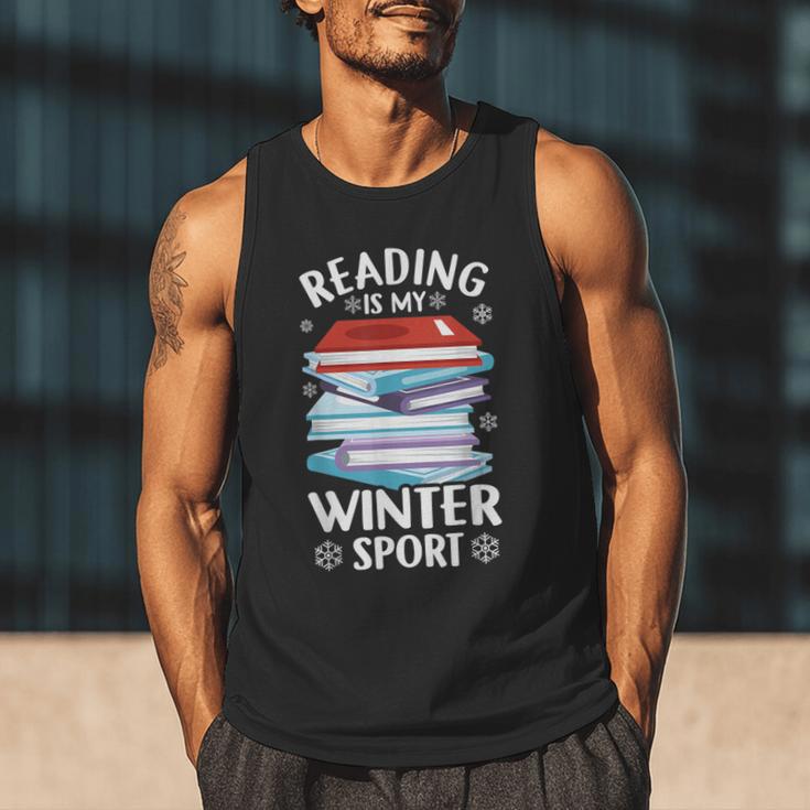 Winter Reading Book Bookworm Winter Men Tank Top