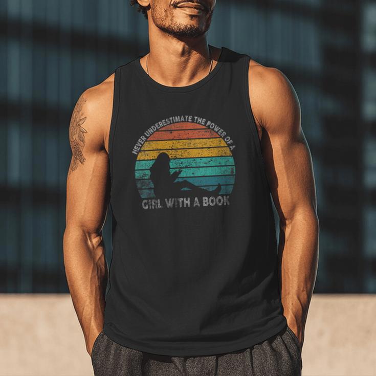 Women's Never Underestimate The Power Of A Girl With Book Reading Men Tank Top Women's Never Underestimate The Power Of A Girl With Book Reading Men Tank Top