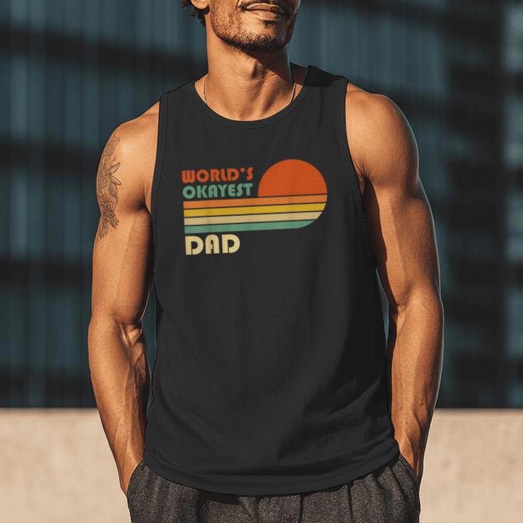 World's Okayest Dad Father Retro Vintage Men Tank Top World's Okayest Dad Father Retro Vintage Men Tank Top
