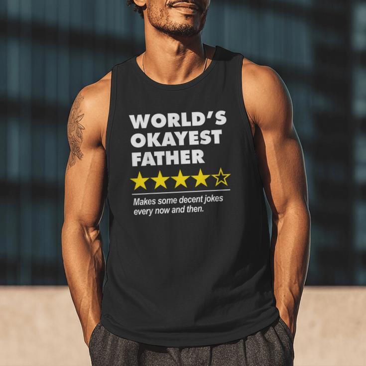 Worlds Okayest Father Dad Joke Review For Fathers Day Men Tank Top Worlds Okayest Father Dad Joke Review For Fathers Day Men Tank Top