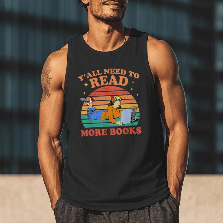 Y'All Need To Read More Books Book Lover Vintage Men Tank Top Y'All Need To Read More Books Book Lover Vintage Men Tank Top