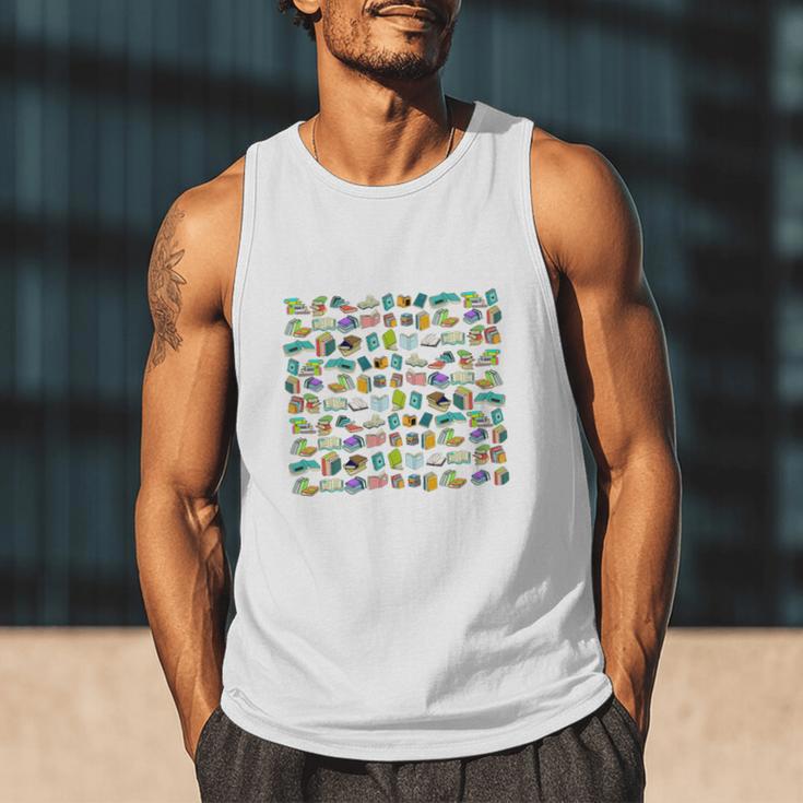 100 Days In The Books English Reading Teacher 100th Day Kids Men Tank Top