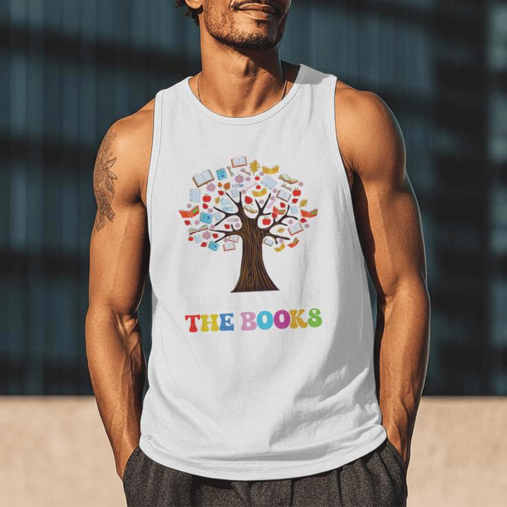 100 Days In The Books Reading Teacher 100th Day Of School Premium Tri-Blend Men Tank Top