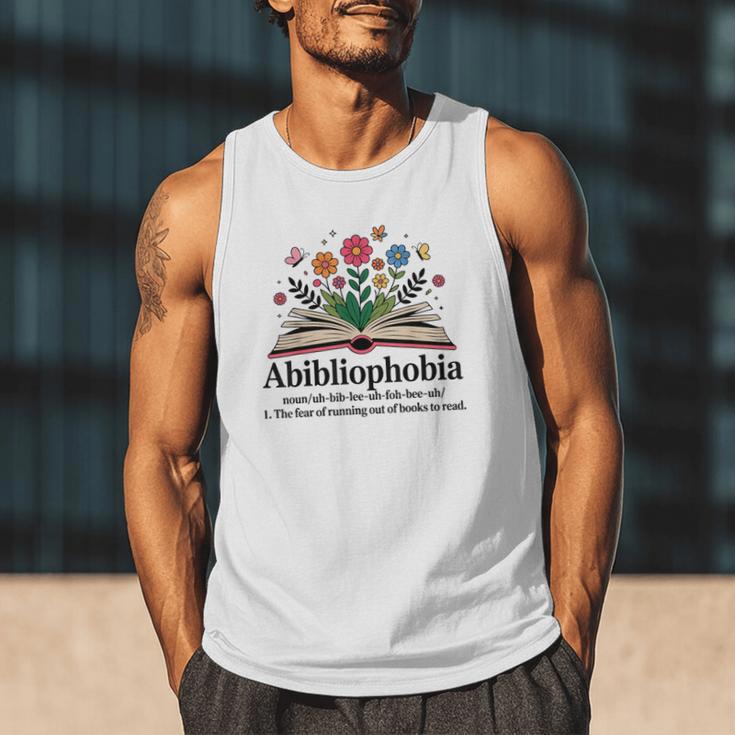 Abibliophobia Noun The Fear Of Running Out Of Books To Read Men Tank Top Abibliophobia Noun The Fear Of Running Out Of Books To Read Men Tank Top