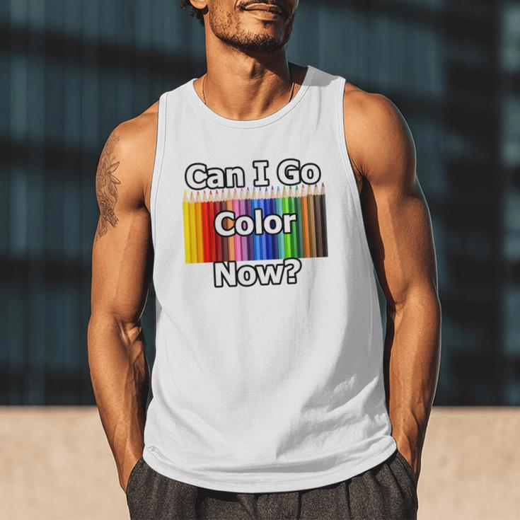 Adult Coloring Book Can I Go Color Now Women Men Adults Premium Tri-Blend Men Tank Top