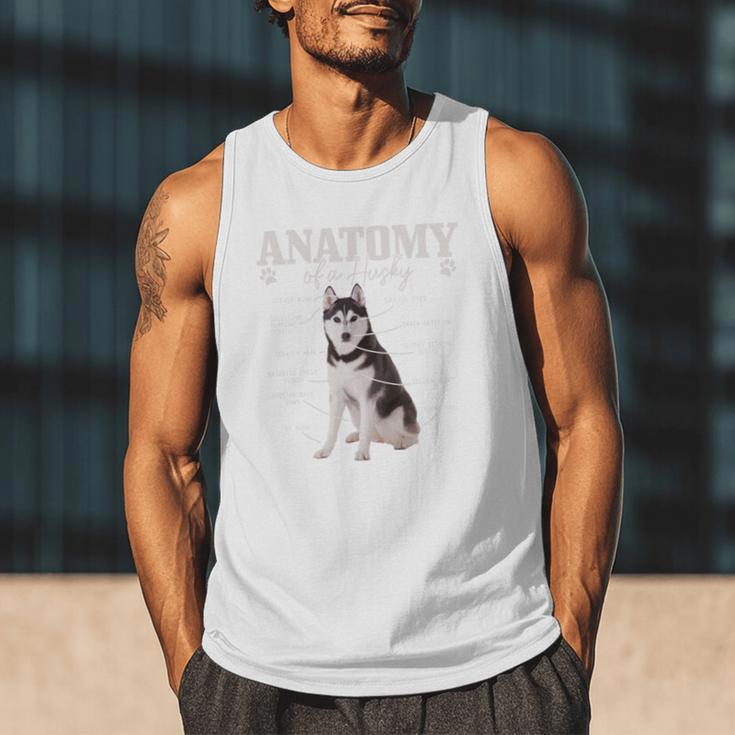Anatomy Of A Siberian Husky Cute Dog Husky Mom Dad Men Tank Top