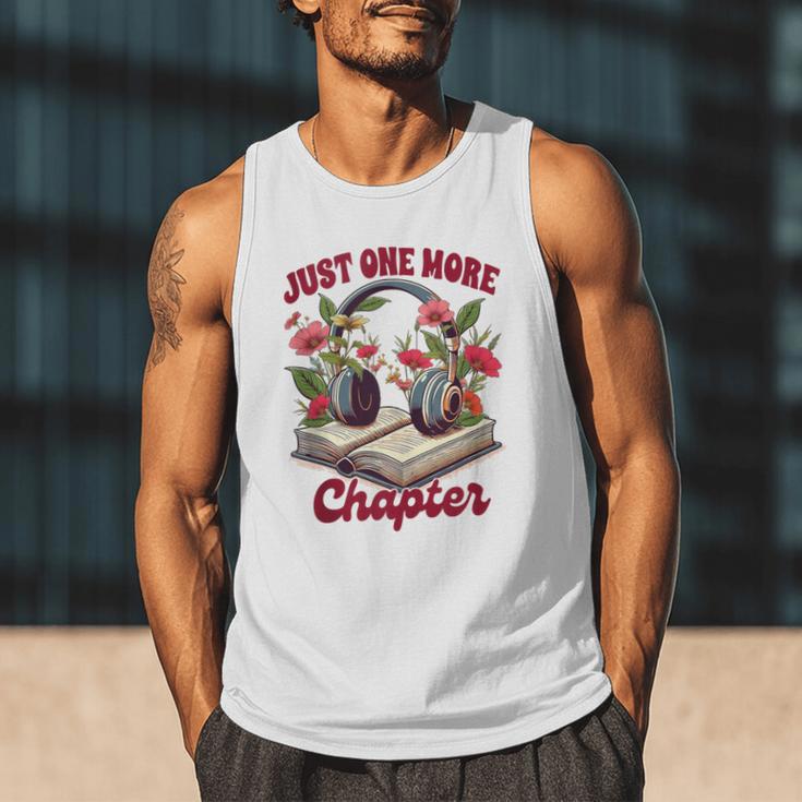 Audiobook Lover Bookish Headphones Just One More Chapter Men Tank Top