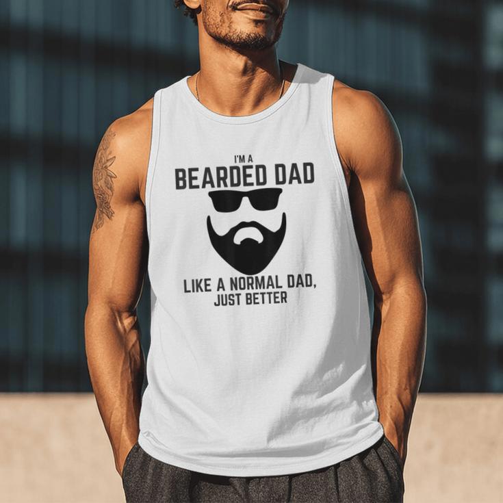 Bearded Dad Beard Humor Superhero Men Tank Top