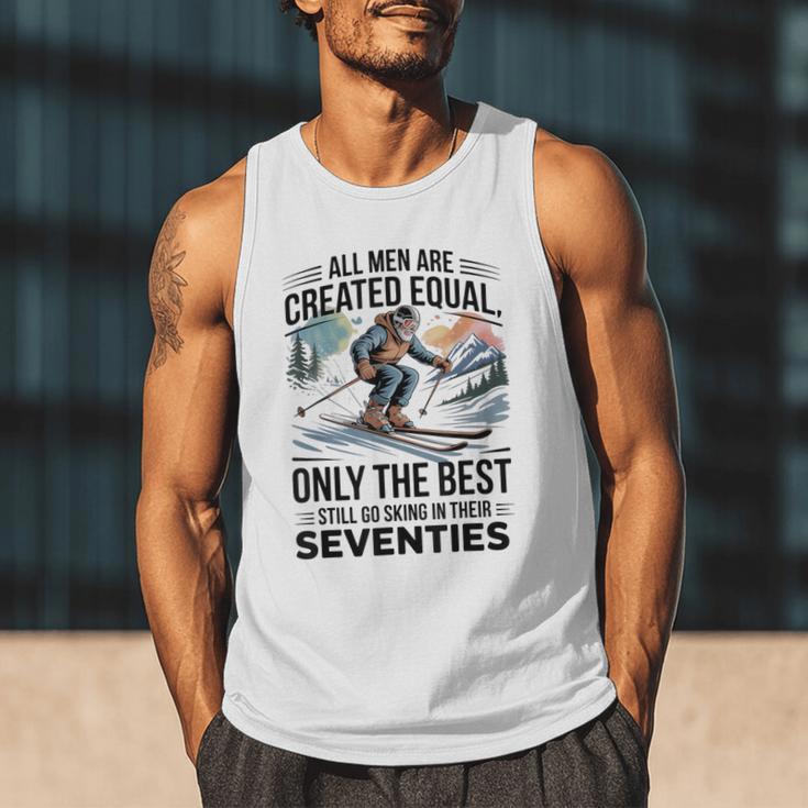 Only The Best Still Go Skiing In Their Seventies Men Dad Men Tank Top
