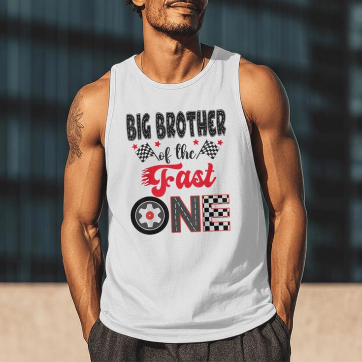 Big Brother Of The Fast One Car Racing Dad 1St Birthday Boy Men Tank Top Big Brother Of The Fast One Car Racing Dad 1St Birthday Boy Men Tank Top