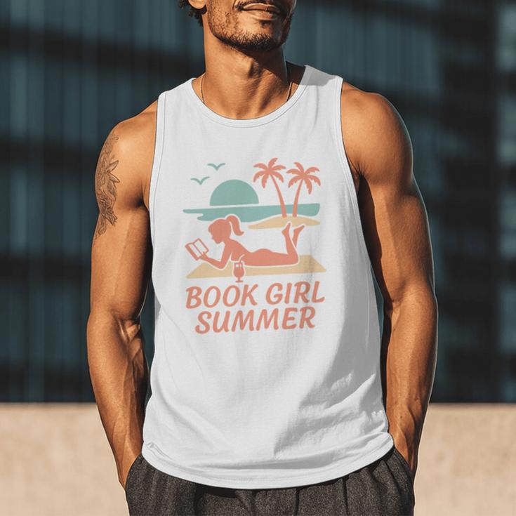 Book Girl Summer Book Reading Retro Sunset Men Tank Top Book Girl Summer Book Reading Retro Sunset Men Tank Top