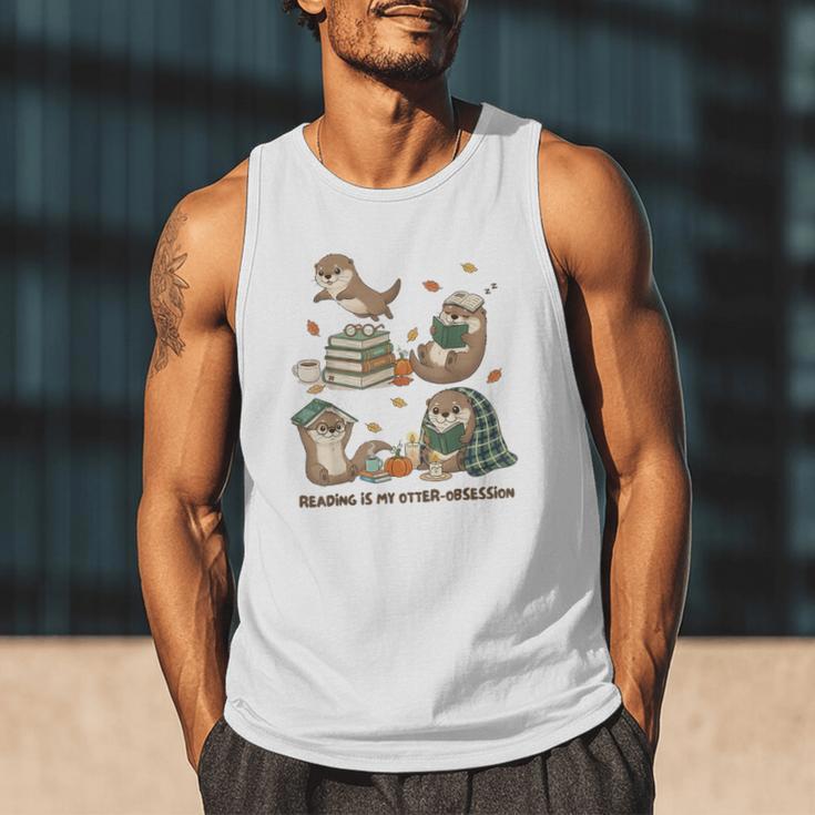 Book Lover Bookish Bookworm Reading Is My Otter-Obsession Men Tank Top Book Lover Bookish Bookworm Reading Is My Otter-Obsession Men Tank Top