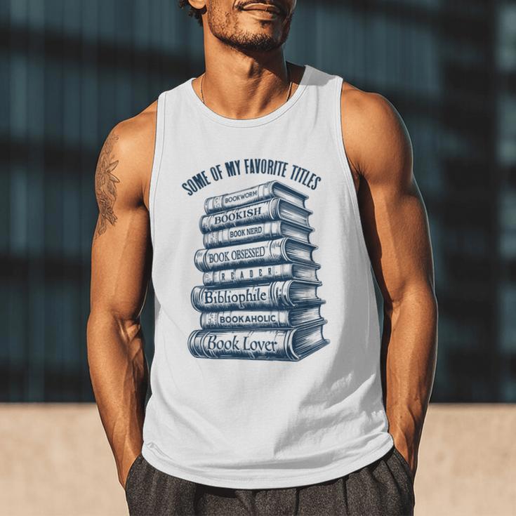 Book Lover Bookish Reader Bibliophile Book Nerd Titles Men Tank Top Book Lover Bookish Reader Bibliophile Book Nerd Titles Men Tank Top