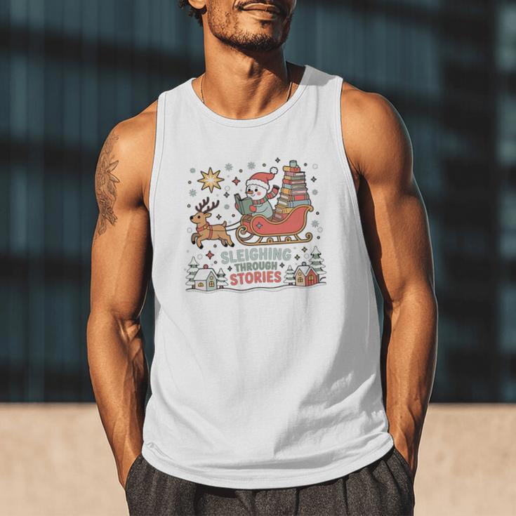 Book Lovers Winter Sleighing Through Stories Tee Premium Tri-Blend Men Tank Top Book Lovers Winter Sleighing Through Stories Tee Premium Tri-Blend Men Tank Top
