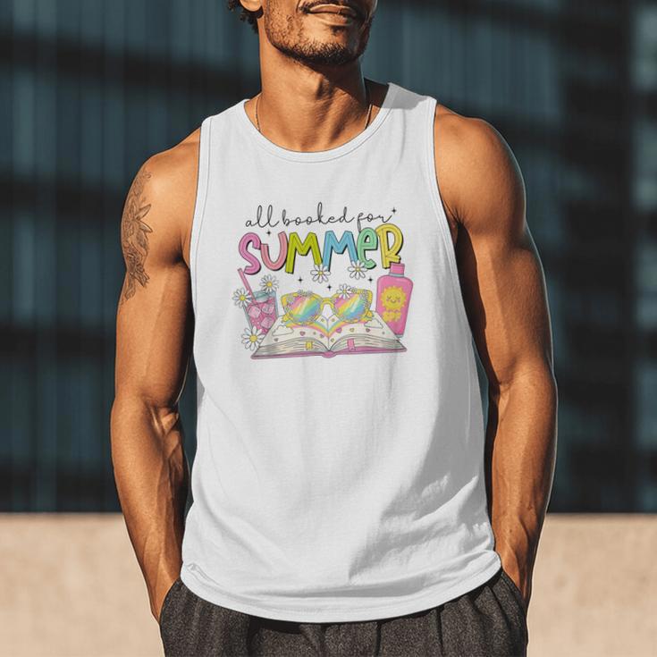 All Booked For Summer Reading Beach Floral Bookish Book Girl Men Tank Top