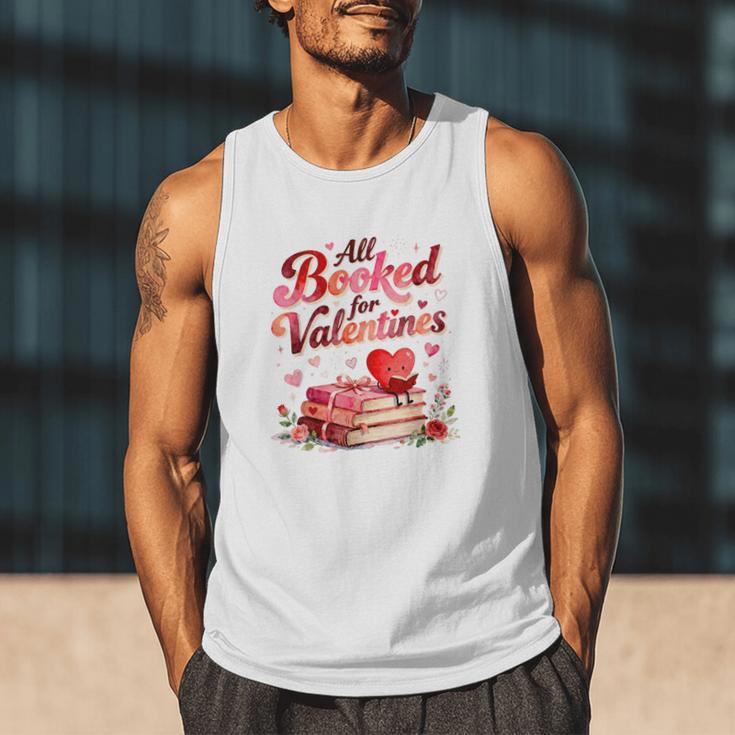 All Booked For Valentines Cute Book Lover Quote Men Tank Top