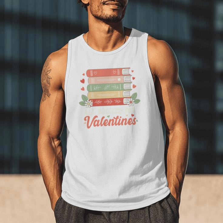 All Booked For Valentines Retro Book Lover Teacher Bookworm Premium Tri-Blend Men Tank Top