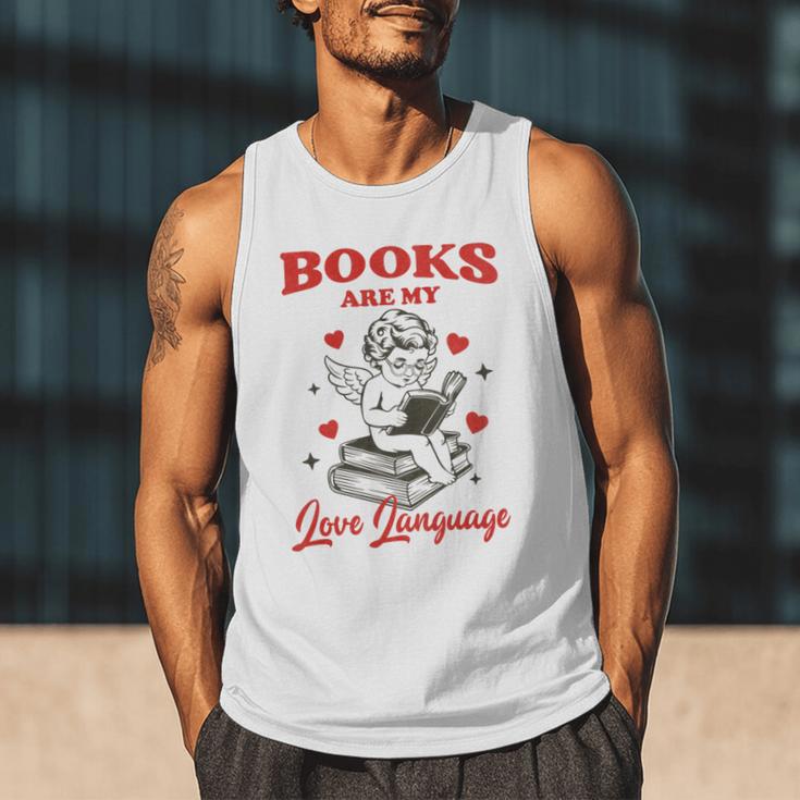 Books Are My LoveLanguage Cupid Valentines Men Tank Top