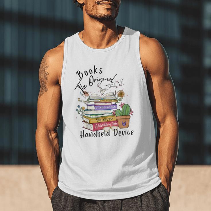 Books Original Handheld Device Reader Literacy Book Lover Men Tank Top Books Original Handheld Device Reader Literacy Book Lover Men Tank Top