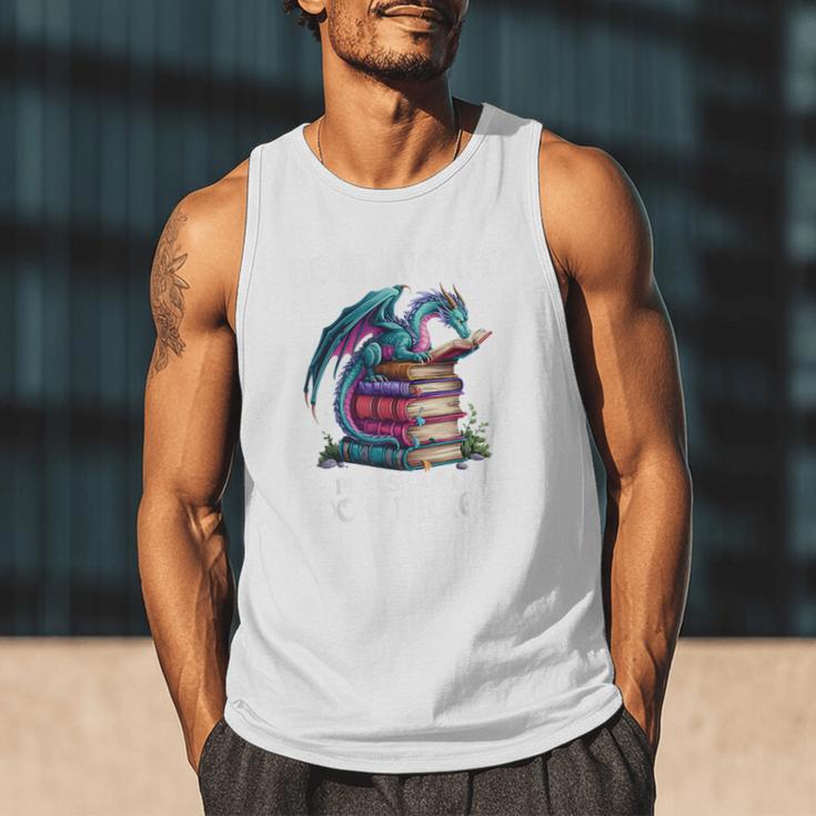 Bookworm Please I'm A Book Dragon Blue Dragon Men Tank Top