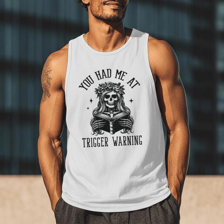 Buy Me Books And Tell Me To STFUATTDLAGG Outfits Spicy Smutty Book Reader You Had Me At Trigger Warning Men Tank Top
