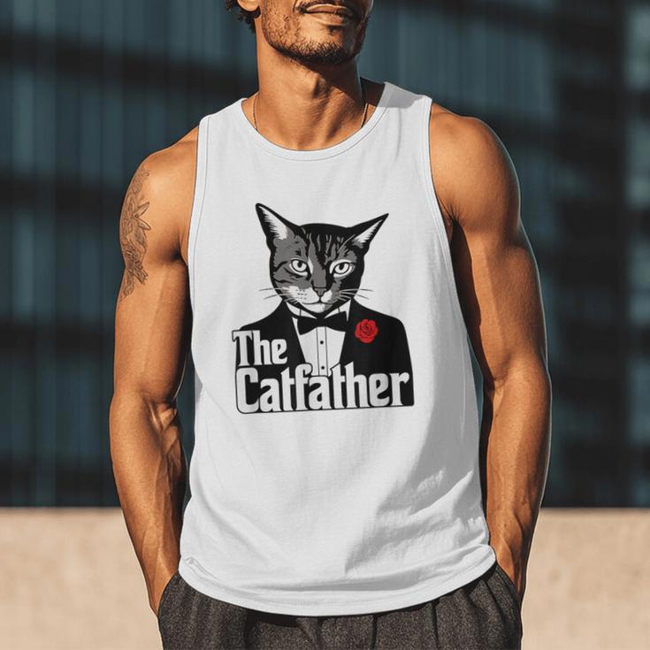 The Cat Father Cool Cat Dad Cat Lovers Men Tank Top