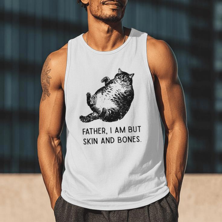 Cat Father I Am But Skin And Bones Cat Dad Meme Humor Men Tank Top